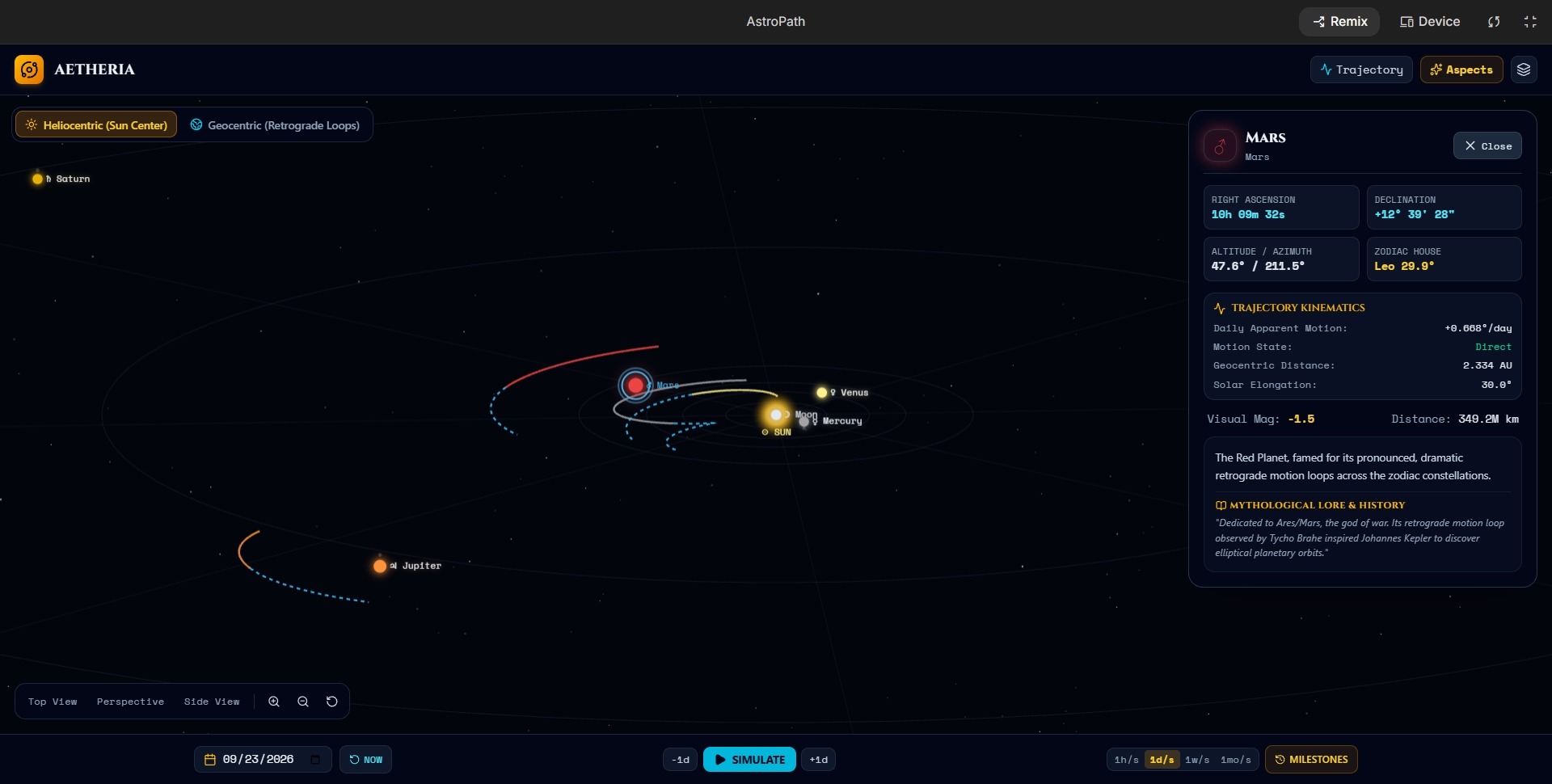 Aetheria — 3D Web Application website screenshot
