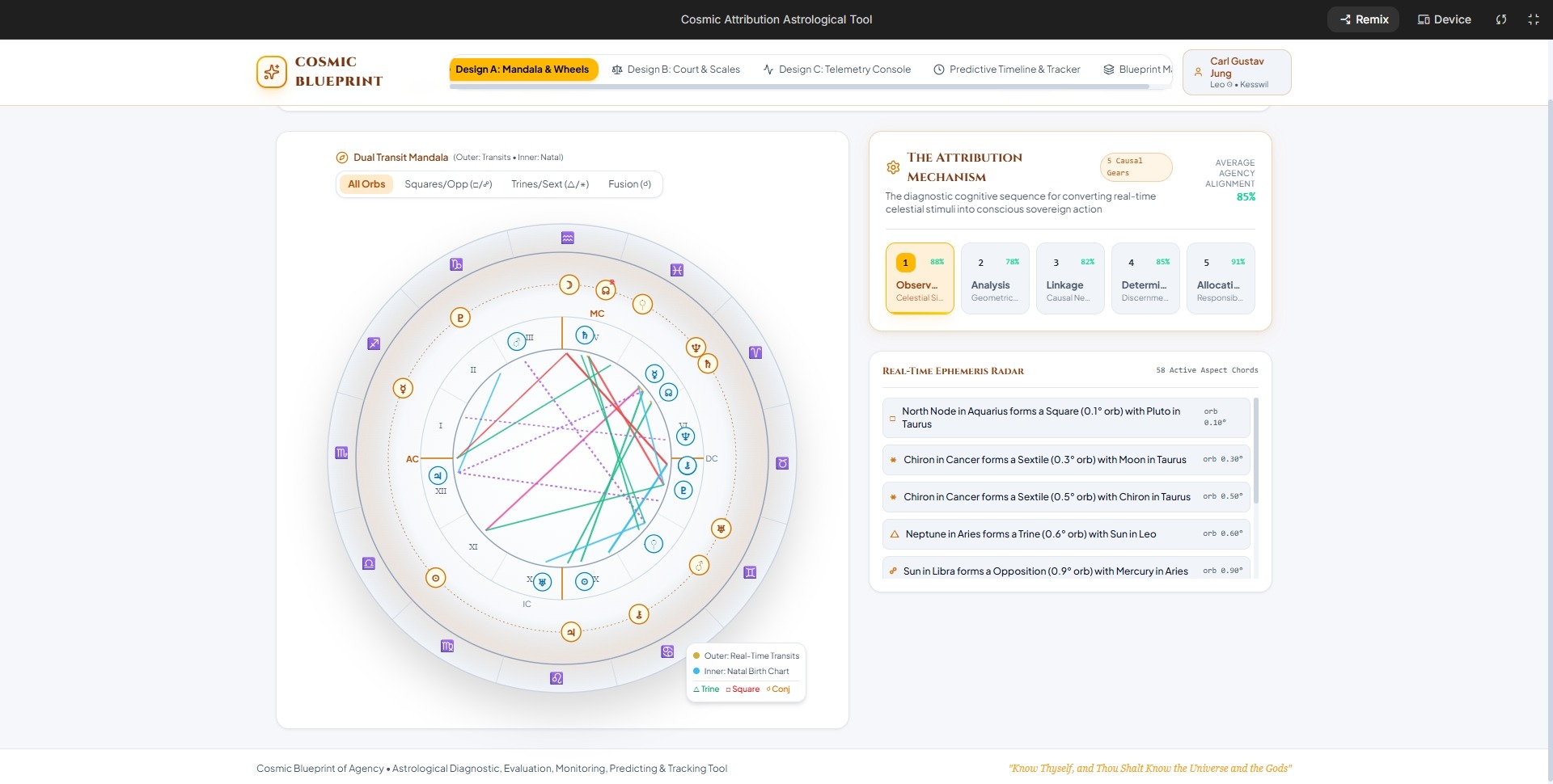 Cosmic Blueprint — Web App / Data Visualization website screenshot